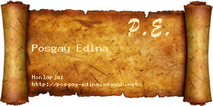 Posgay Edina névjegykártya